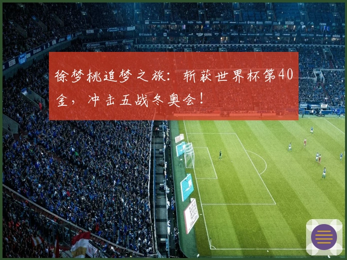 徐梦桃追梦之旅：斩获世界杯第40金，冲击五战冬奥会！